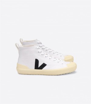 Sneakers Uomo Veja Nova Ht Canvas Butter Sole Bianche Nere | Italy-042983